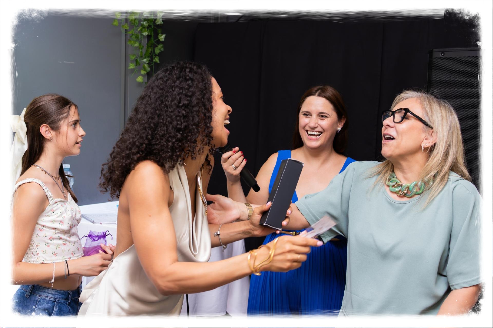 Man In Front Of A Lighting Art Installation