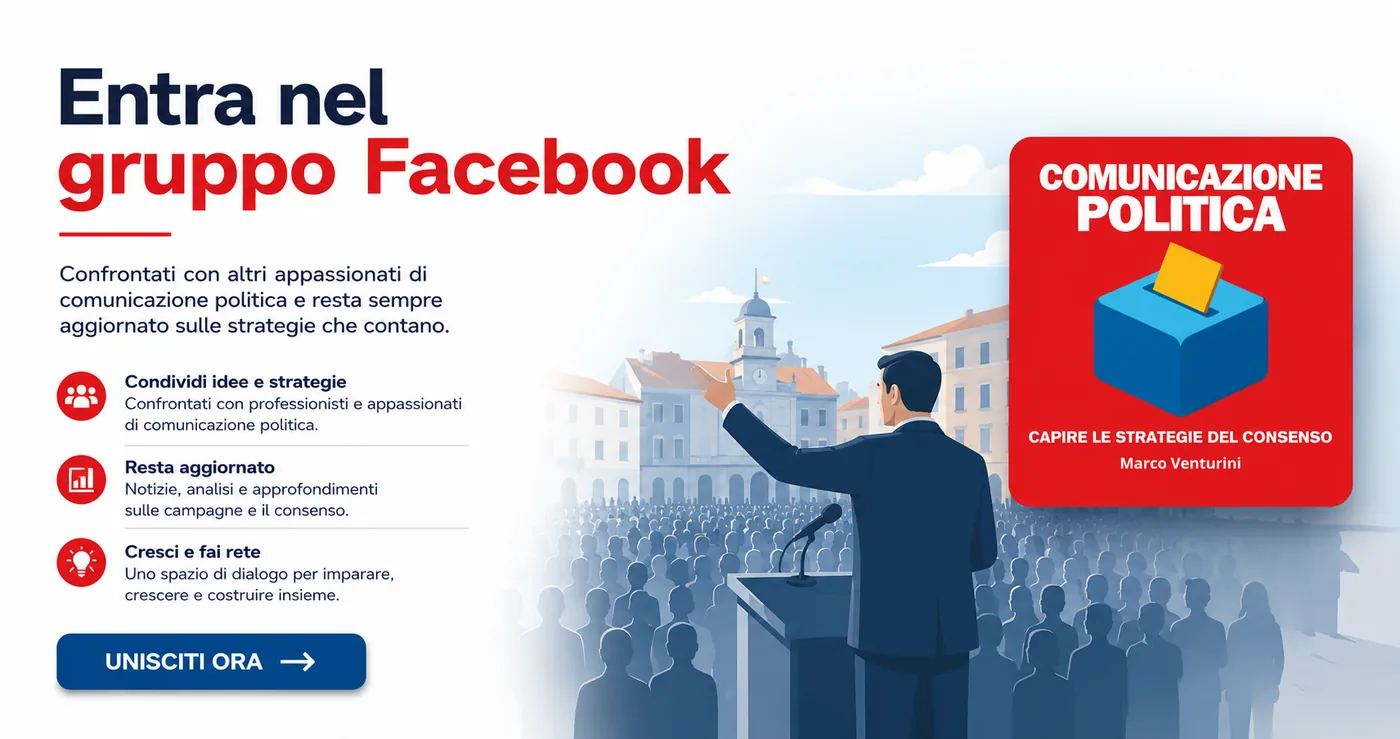 Entra nel Gruppo Facebook Comunicazione Politica