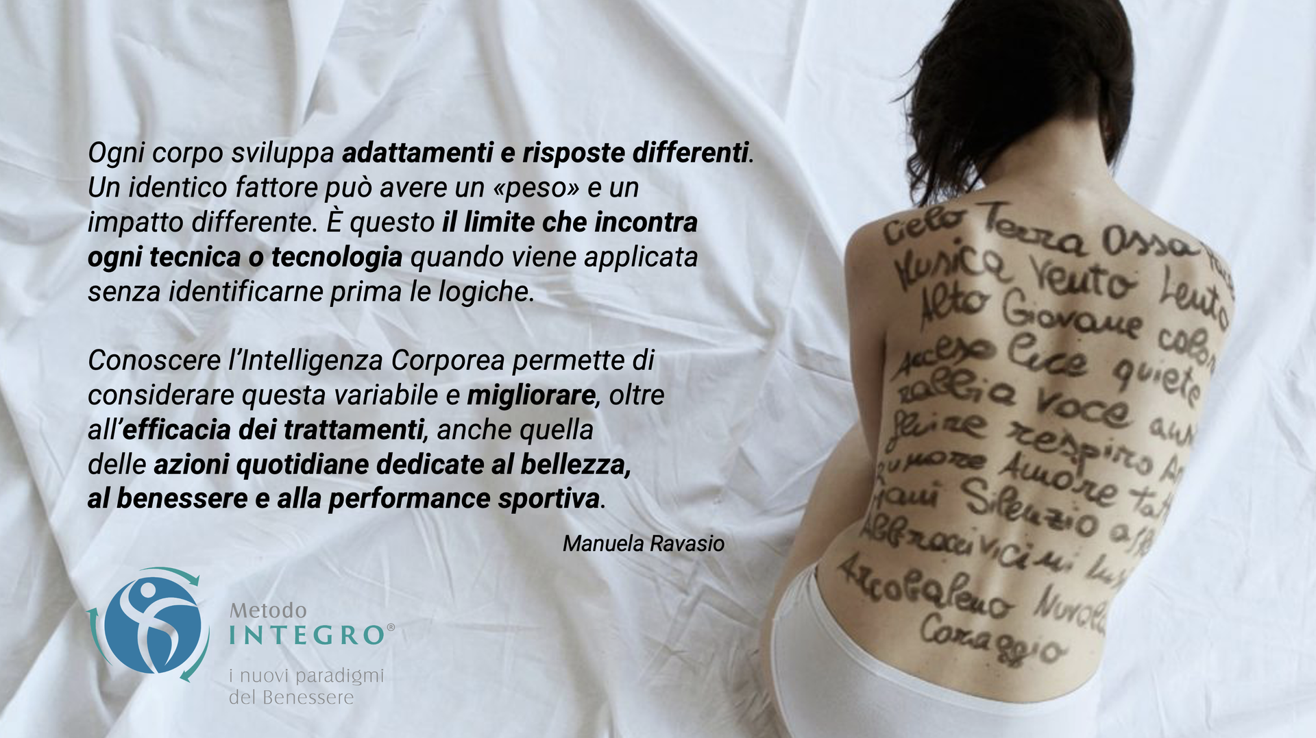 Laboratorio di Intelligenza Corporea Applicata – quote Manuela Ravasio Laboratorio di Intelligenza Corporea Applicata – quote Manuela Ravasio