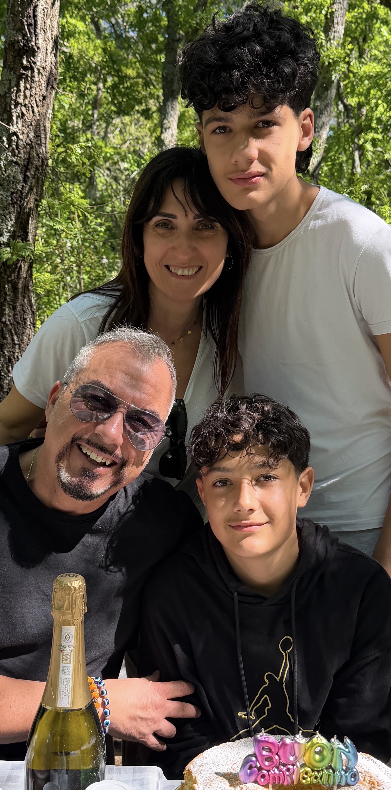 Alex e Pasqua con i loro due figli
